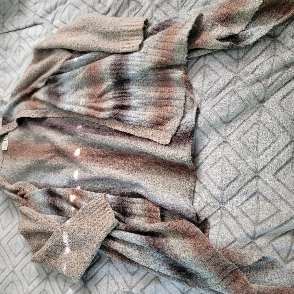 Cato Plus Size Open Front Sweater With Cascade Si… - image 1